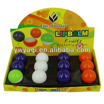 Cheap Popular Moisturizing Ball Lip Balm in Table Tennis Ball